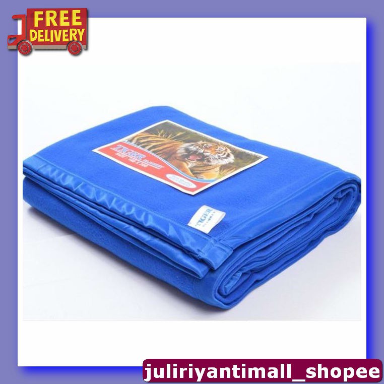 Penjualan Terbanyak - Selimut Dewasa Tebal List Polos Import Anek HK176 Selimut Dewasa Polos Lembut