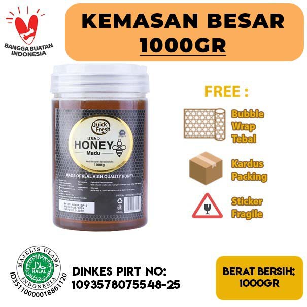 

Quick Fresh Honey / Madu 1 kg (Bucket Plastik), 100% Real Honey Bee's 1000gr / 1kg - Nyonya Lampung