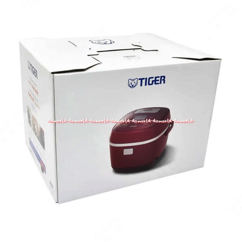 Tiger Rice Cooker 1.8L Fungsi 4in1 Memasak Nasi Pengukus Slow Cooker Digital Tigerrice Alat Pemasak Nasi Kukus Warna Merah Red