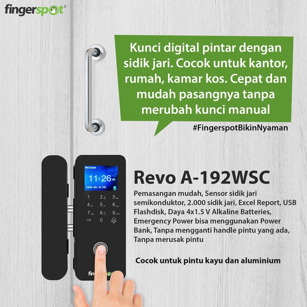 Fingerspot Smart Lock Revo A-192WSC