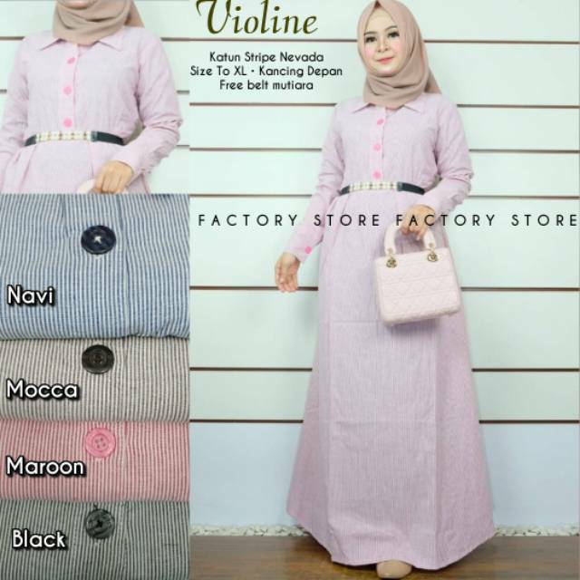 Dress Busui Violine by Factory Outlet (Free belt)