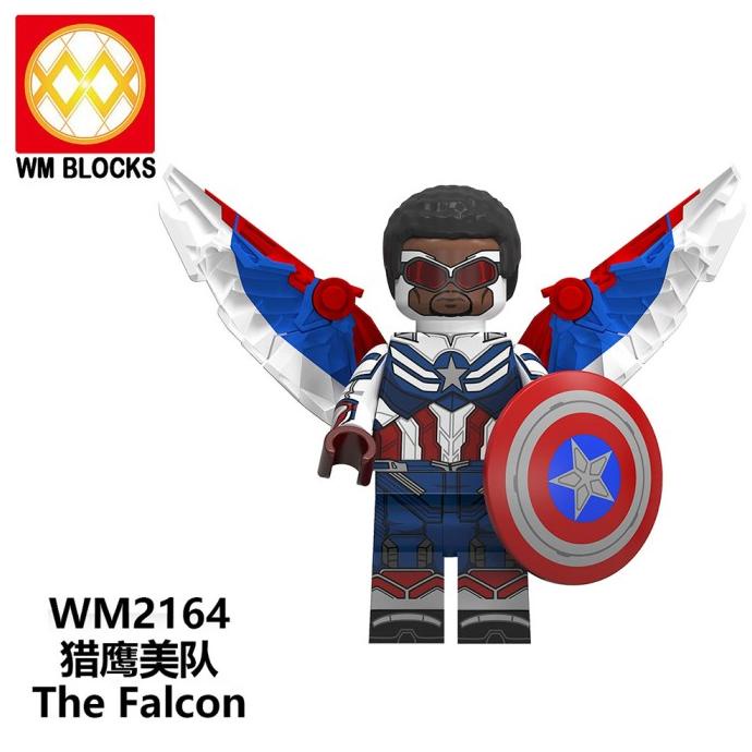 WM2164 - Captain America Sam Wilson Falcon Minifigure Brick WM6117