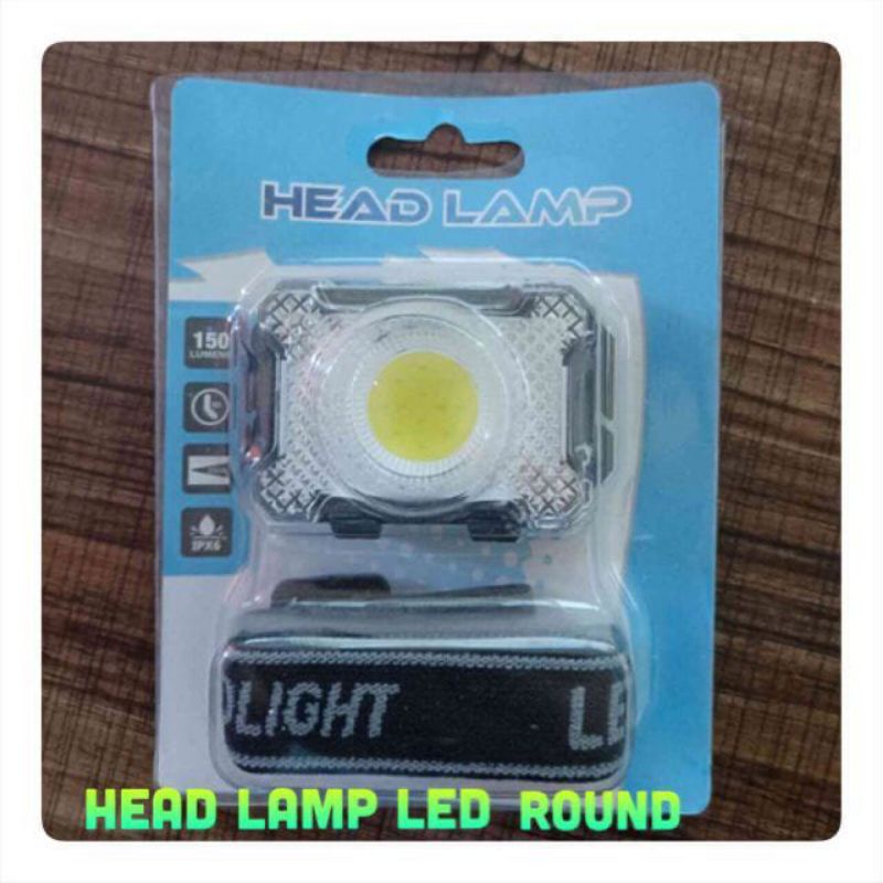 HEAD LAMP  LED ROUND / SQUARE /Headlamp LED Light Senter Kepala Fokus Lebar (J031/J033) JKT