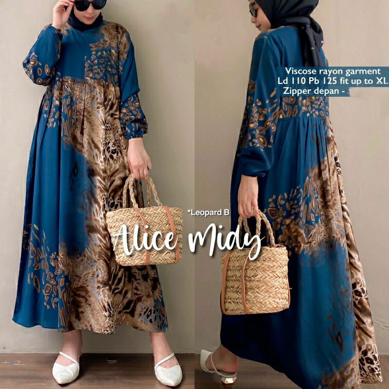 HAILE MIDI DRESS / MIDI DRESS RAYON MOTIF KEKINIAN / MIDI DRESS JUMBO BUSUI / LONG TUNIK RAYON / MID