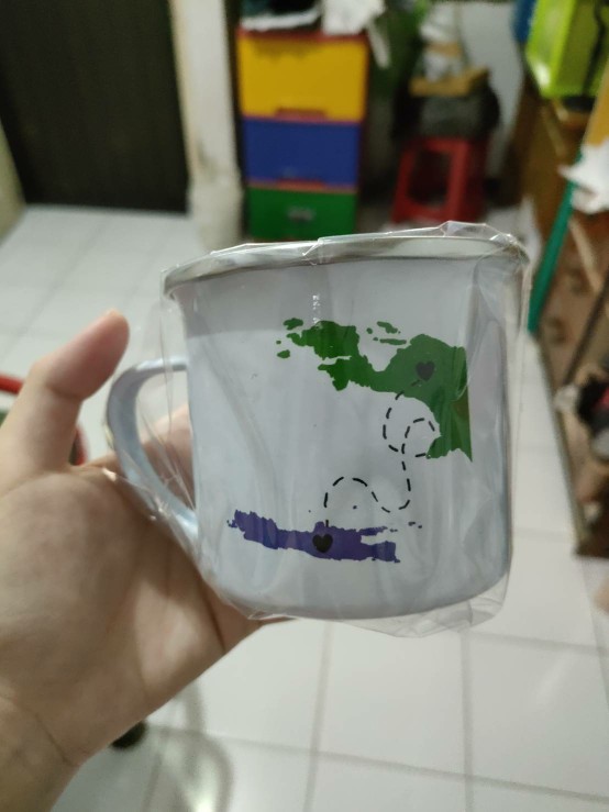 Mug Enamel Bibir/stainless 8cm (gambar Bisa Custom)