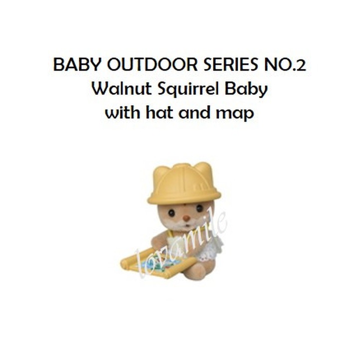 SYLVANIAN FAMILIES BABY OUTDOOR SERIES NO 2 WALNUT SQUIRREL HAT MAP