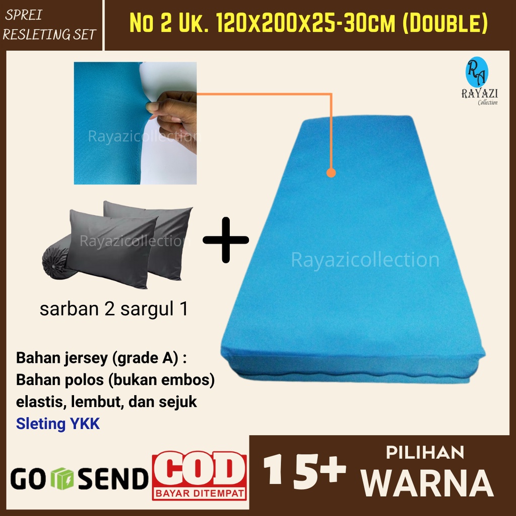 SARUNG KASUR RESLETING (SET) 120X200 / BUNGKUS COVER KASUR SPRINGBED