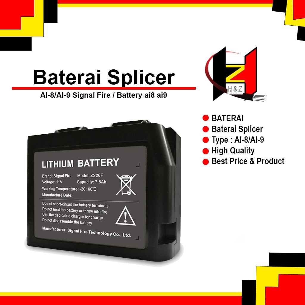 Baterai Splicer AI-8/AI-9 Signal Fire / Battery Baterai Batere ai8 ai9