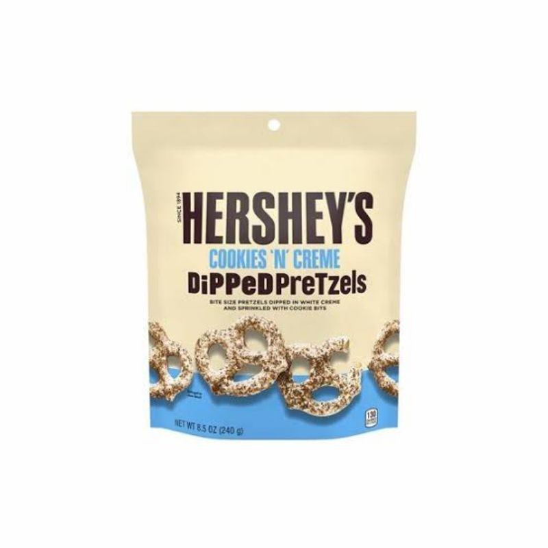 

HERSHEY'S DIPPED PRETZELS COOKIES AND CREME 240 GR