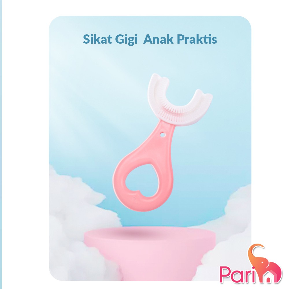 Sikat Gigi / tooth brush anak bentuk U Bahan silikon 2-6 Tahun