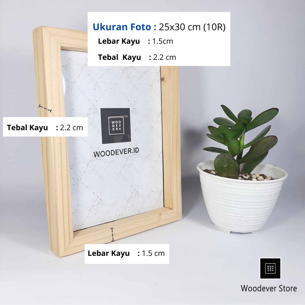 Bingkai Foto 10R cm Pigura Kayu - Frame Foto Dekorasi Rumah Minimalis