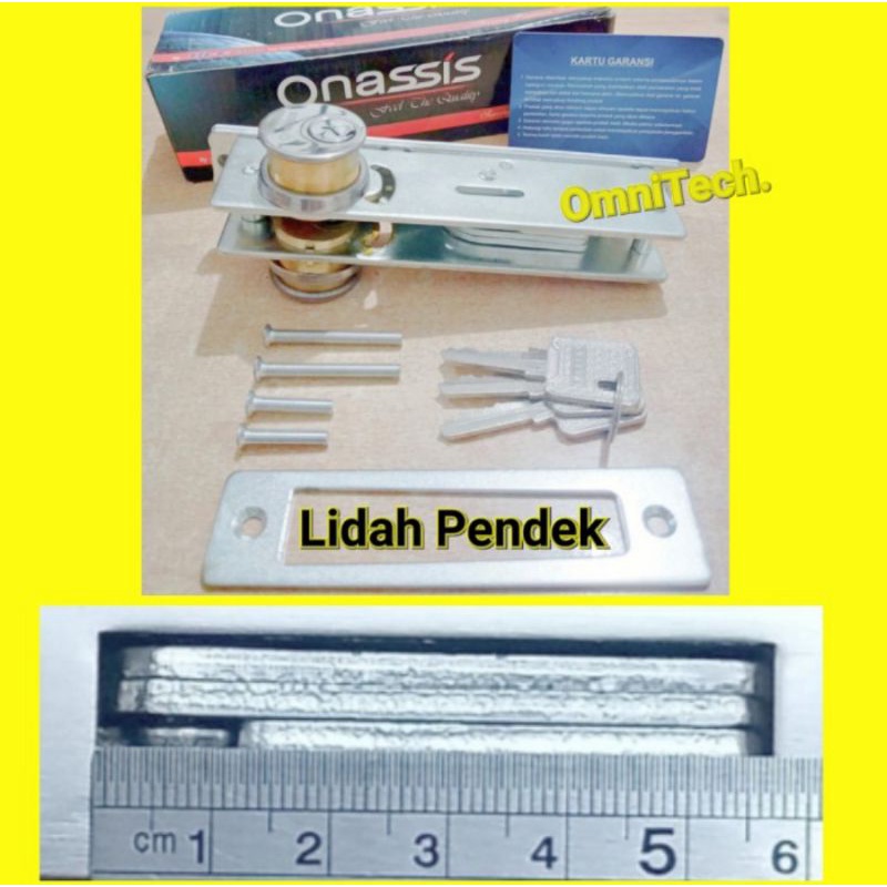 Kunci Swing Alumunium Silinder Bulat Lidah Pendek Panjang Onassis