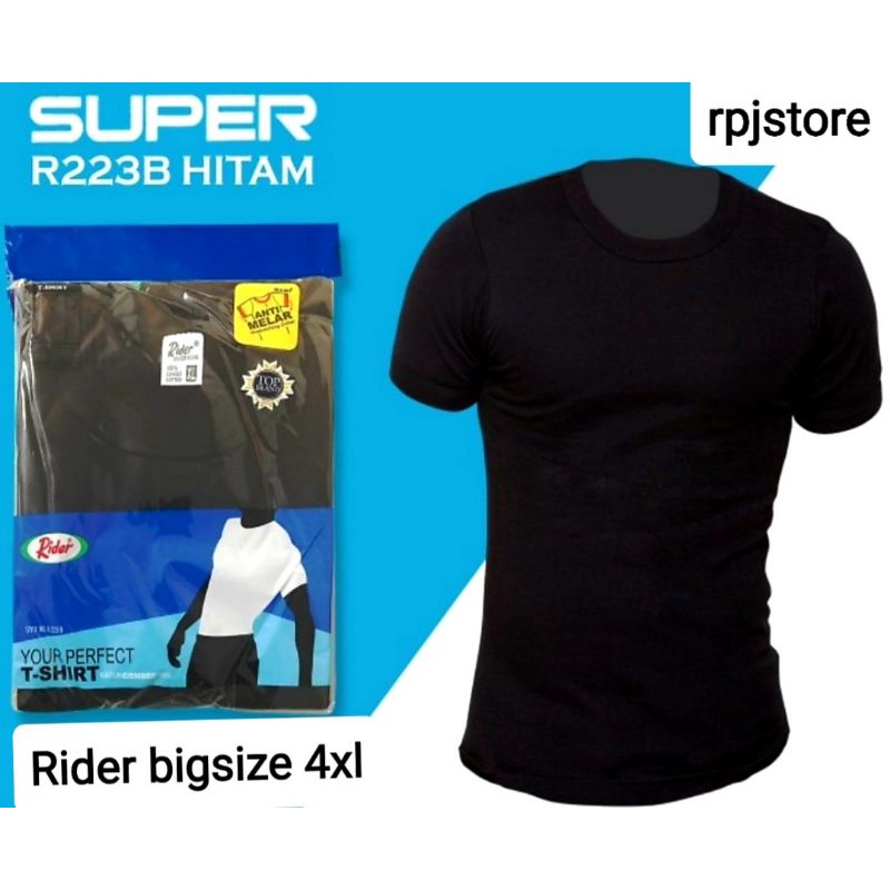 KAOS OBLONG RIDER R 223 B BIGSIZE HITAM 4XL