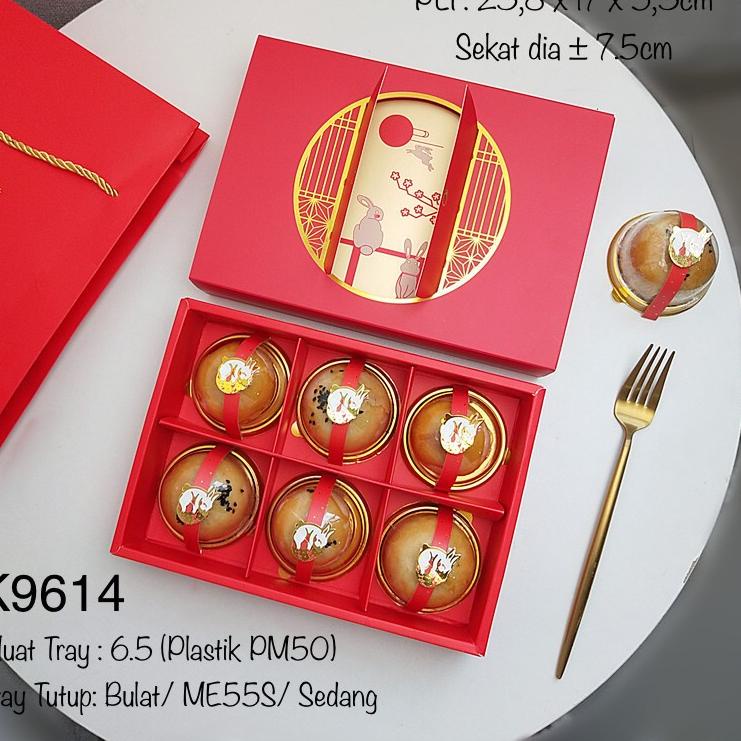 

Grosir PZWBP Kotak Mooncake isi 6| sekat 6| K9614 dus Kue Bulan| Box| Packaging K96 34 Stock Banyak