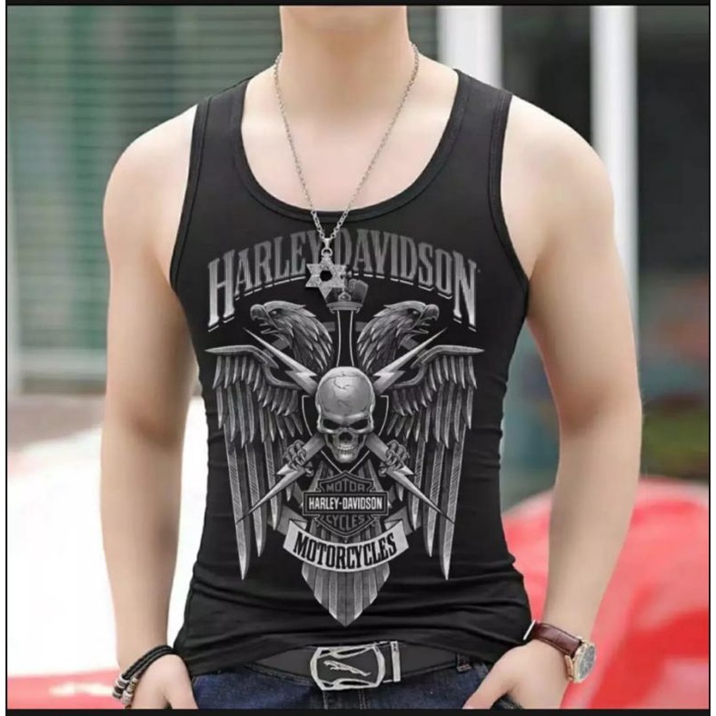 N_S Kaos Singlet Pria Pakain Pria Motif H_D