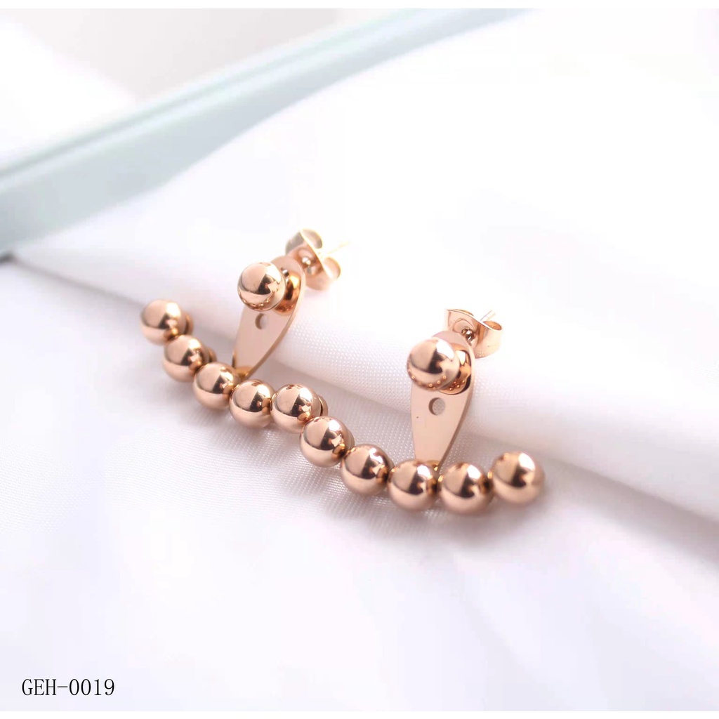 Anting titanium biji bola perhiasan fashion 0019,8066