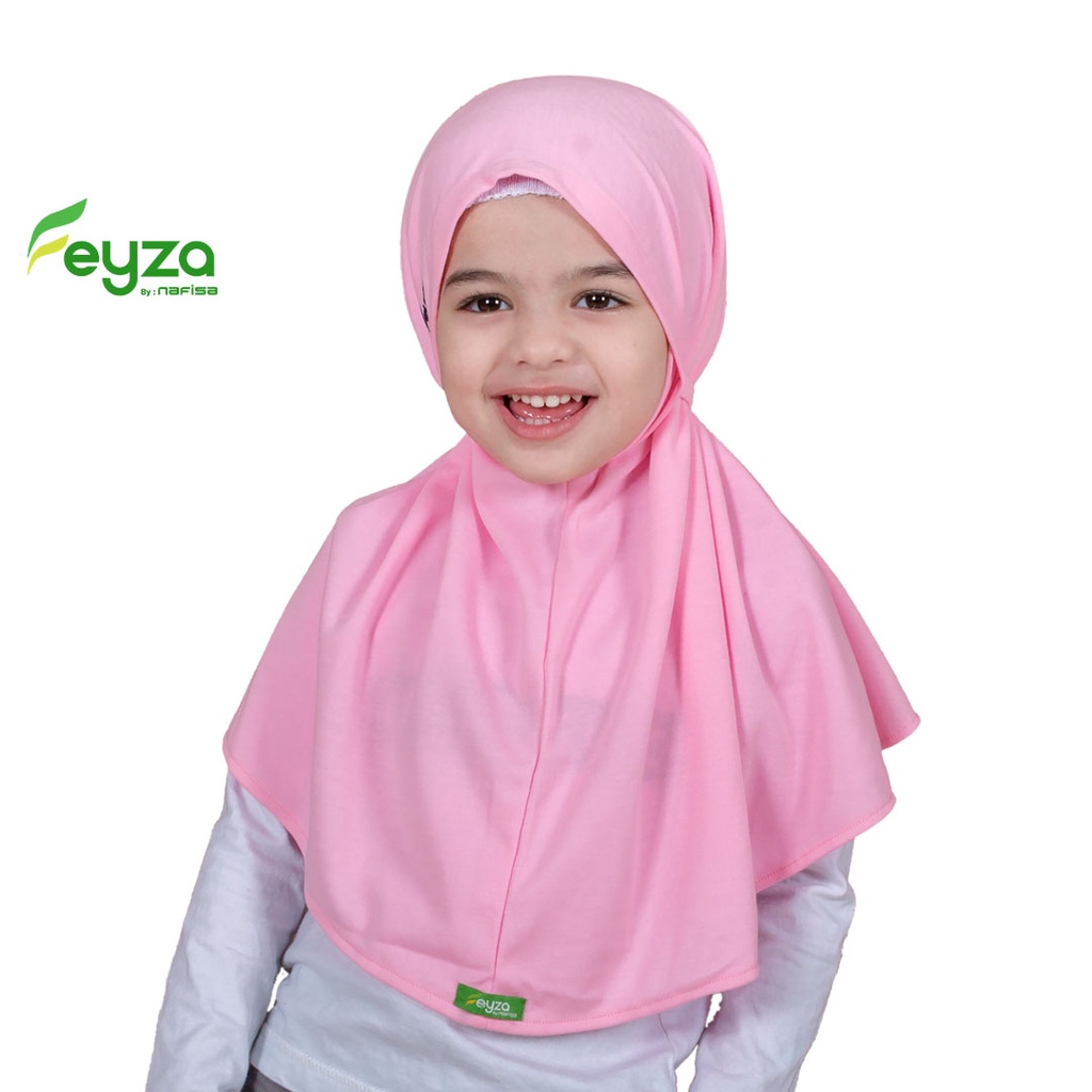 Jilbab Anak - Feyza Kaili - Jilbab Bergo Instan Bahan Kaos Usia 3-4 Tahun  By Feyza