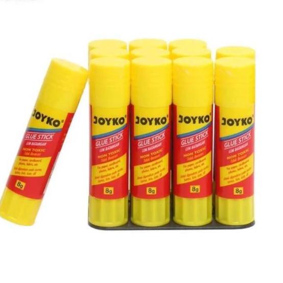 

Promo - 12 pcs LEM GLUE STICK JOYKO 8 GRAM /LEM STIK KERTAS 8 GR
