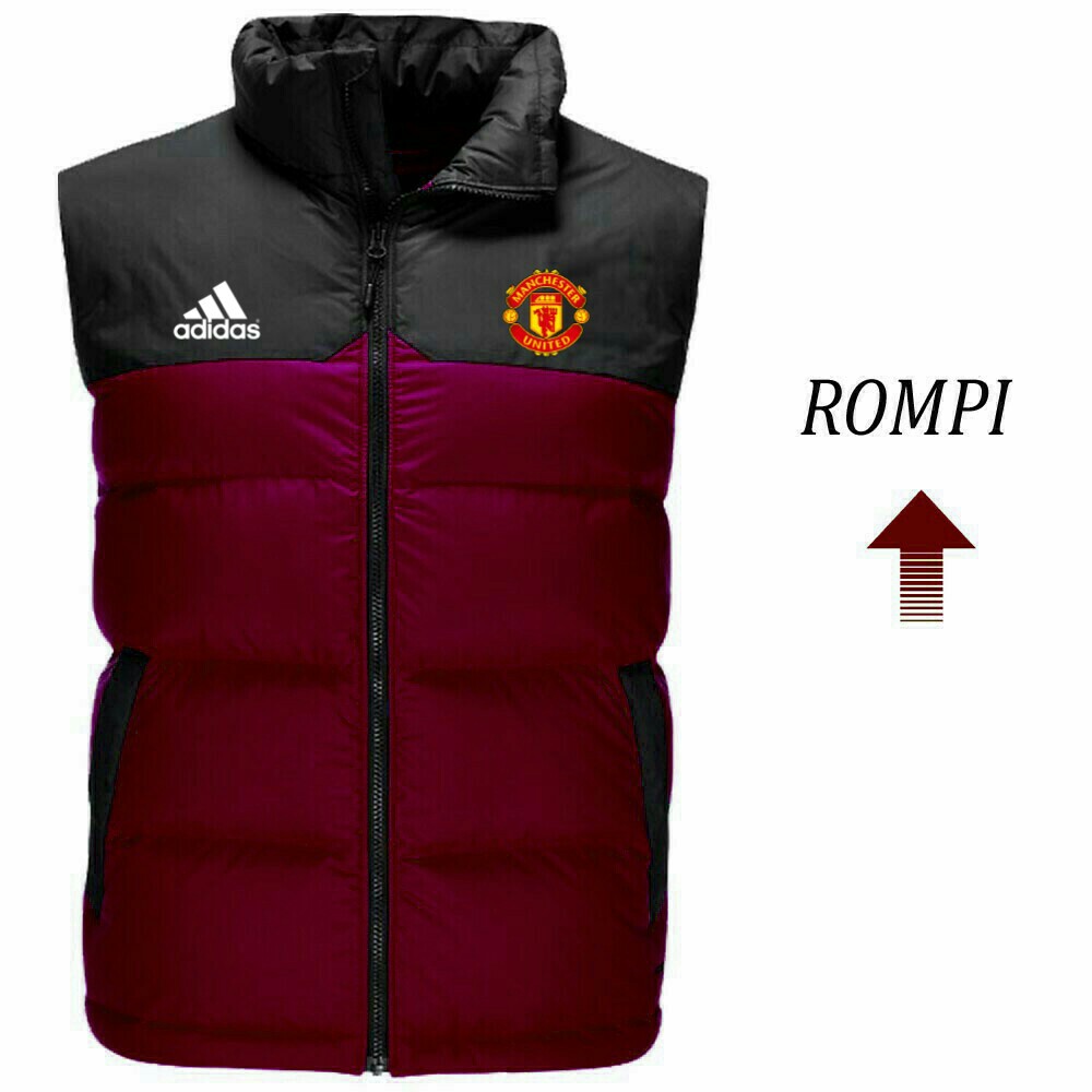 Jaket Rompi Merah Maroon Logo MU