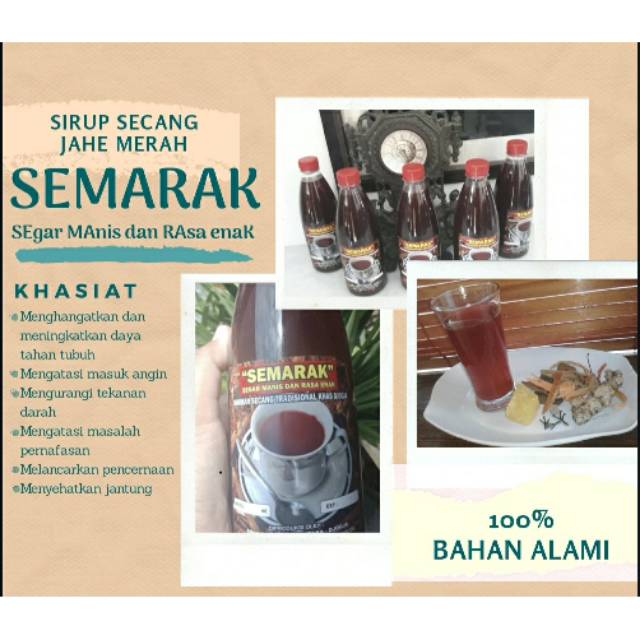 

Secang Jahe Merah 100% Alami
