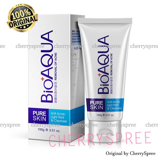 Bioaqua Original Pembersih Wajah Pure Skin Anti Acne Facial Cleanser Sabun Cuci Muka Anti Jerawat