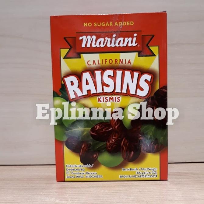 

Mariani California Raisins Raisin Kismis No Added Sugar 300 gr