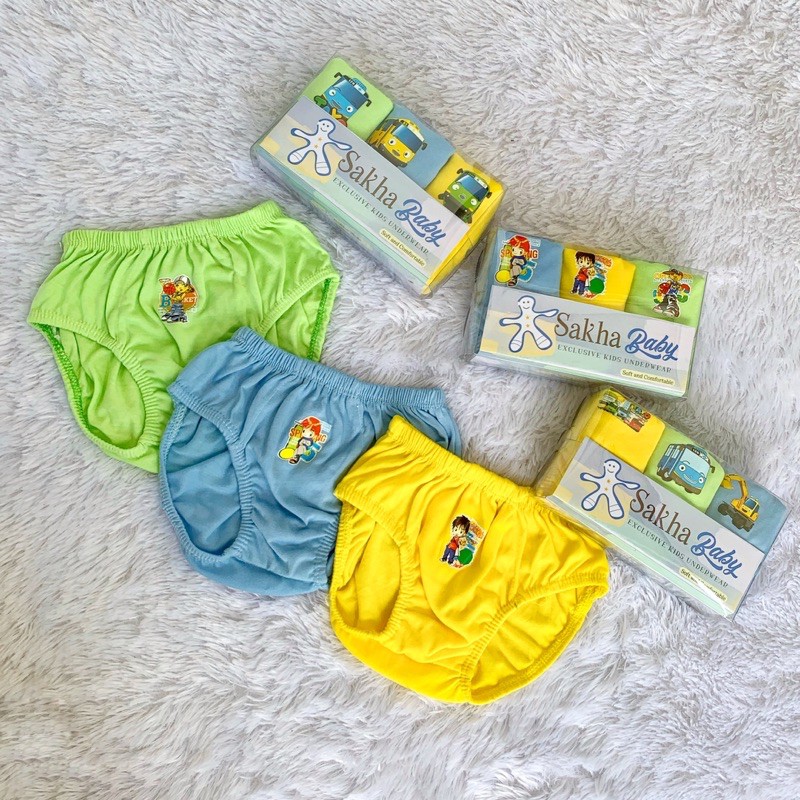 CD SAKHA BABY UTK ANAK LAKI SIZE XS / CELANA DALAM BAYI COWOK BAHAN HALUS LEMBUT ENAK ADEM MURAH