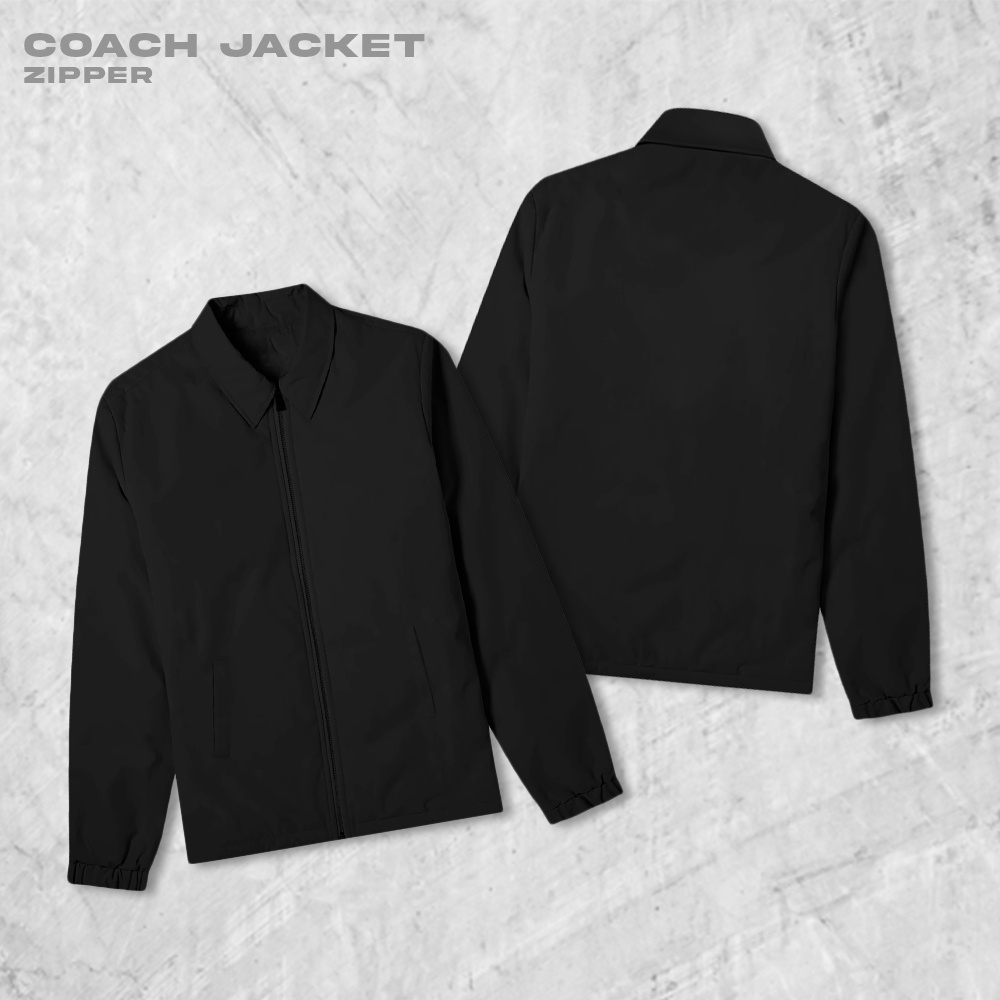 HIPNOP Dito Jaket Coach Zipper Polos Pria Jaket Parasut Unisex