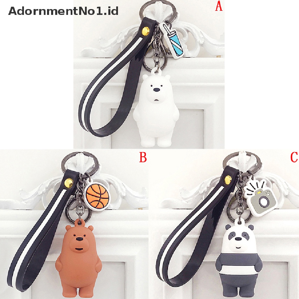 (AdornmentNo1) Gantungan Kunci Bentuk we bare bears