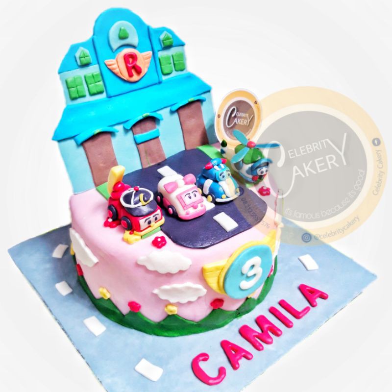 

ROBOCAR POLI Full Fondant Cake