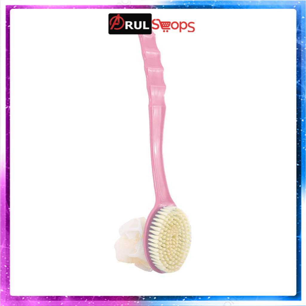 ARS - TREESMILE Sikat Mandi Bath Brush Back Rubbing with Shower Puff LF73009