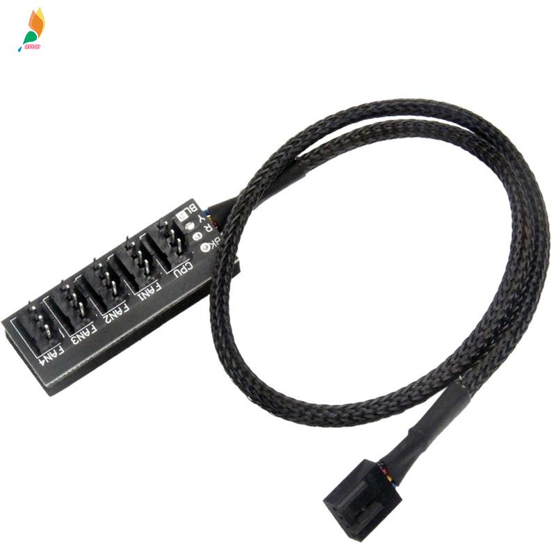 Adapter Splitter Kabel Power 1 Ke 5 4pin PWM Untuk Kipas Pendingin CPU