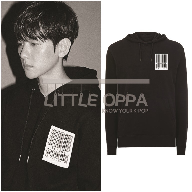 IDOL FASHION BAEKHYUN FEARLESS BARCODE HOODIE