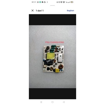 PSU POWER SUPLAY REGULATOR TV LED CHANGHONG 19 INCH 19868