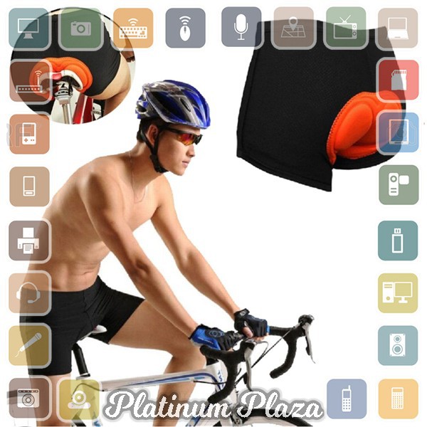 Balight Celana Sepeda RPM Cycling Short dengan 3D Padded Spo`JY0W2C- Black White