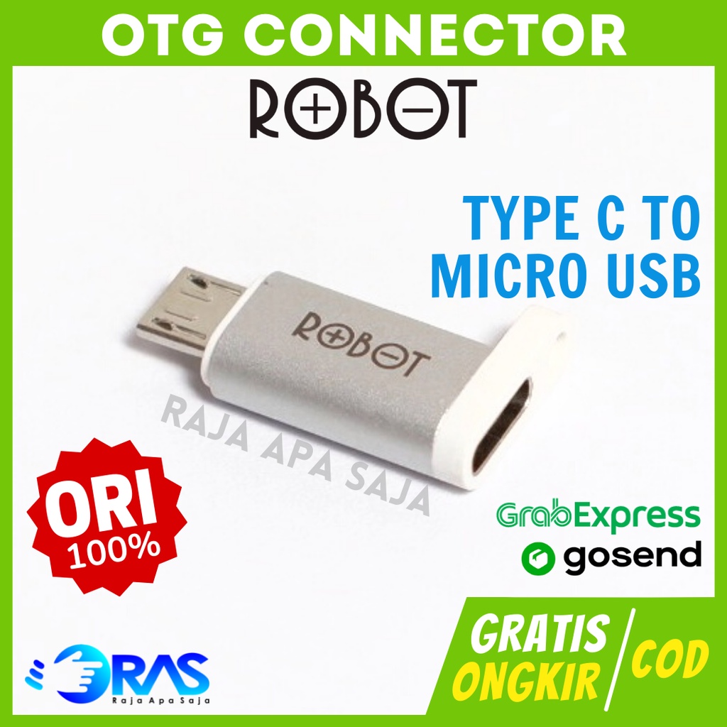 Konektor OTG Type C To Micro USB - Sambungan Conector OTG Tipe C ke Micro HP Android Konverter Conne