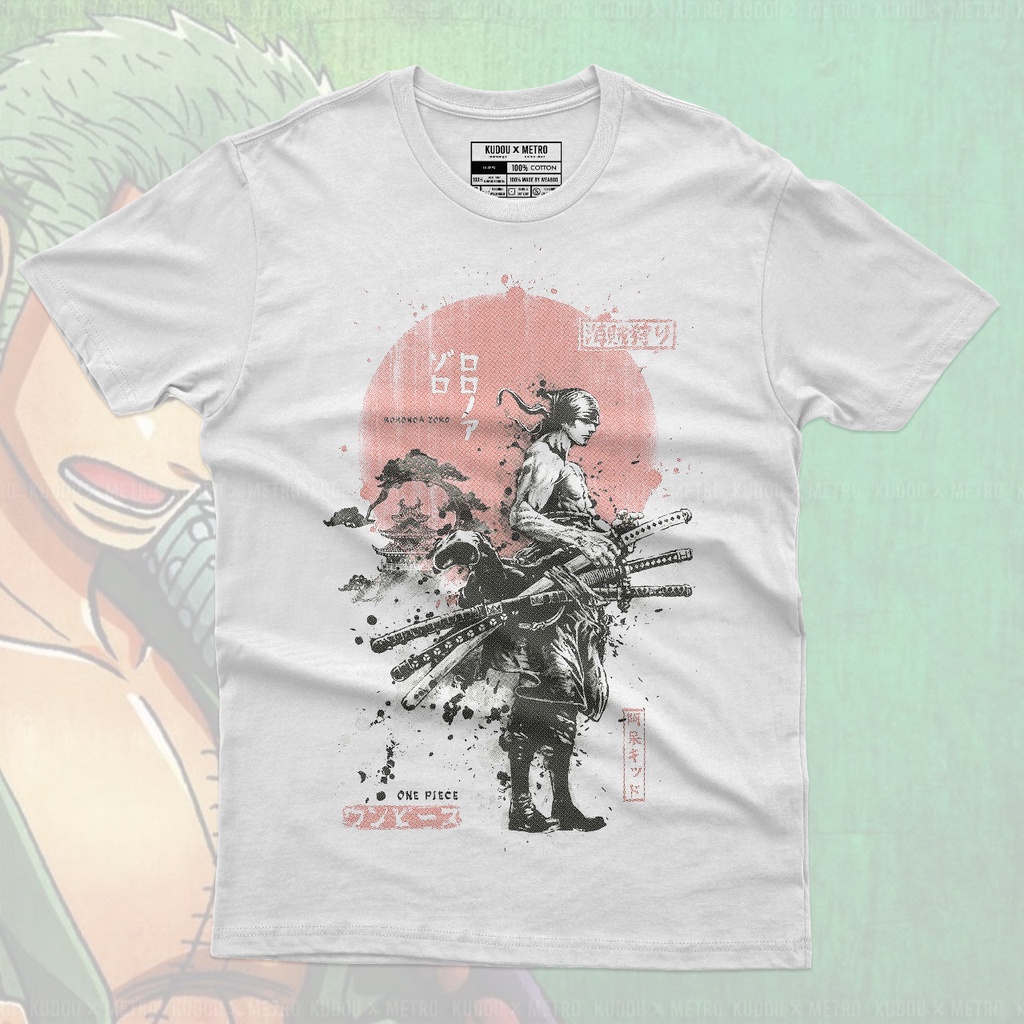 Kaos Zoro The Pirate Hunter New Casual Anime Manga One Piece Premium Unisex