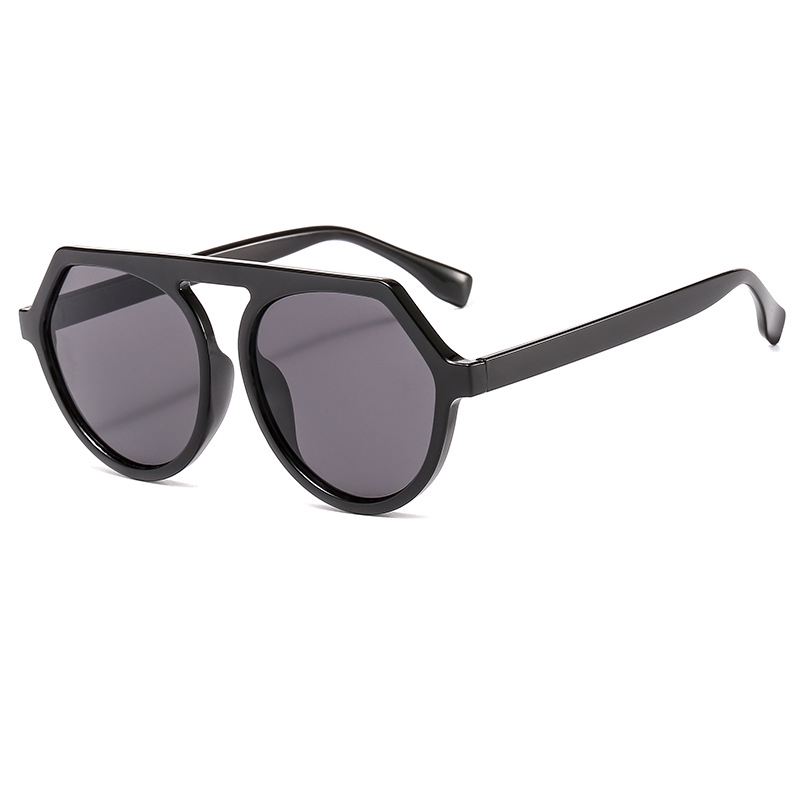 Fashion Irregular Pilot European and American Trend Men's and Women's Sunglasses Metal Hinge