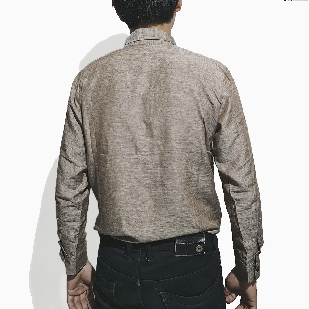 Kemeja Pria Lengan Panjang model SULTAN by Mystericous - Brown