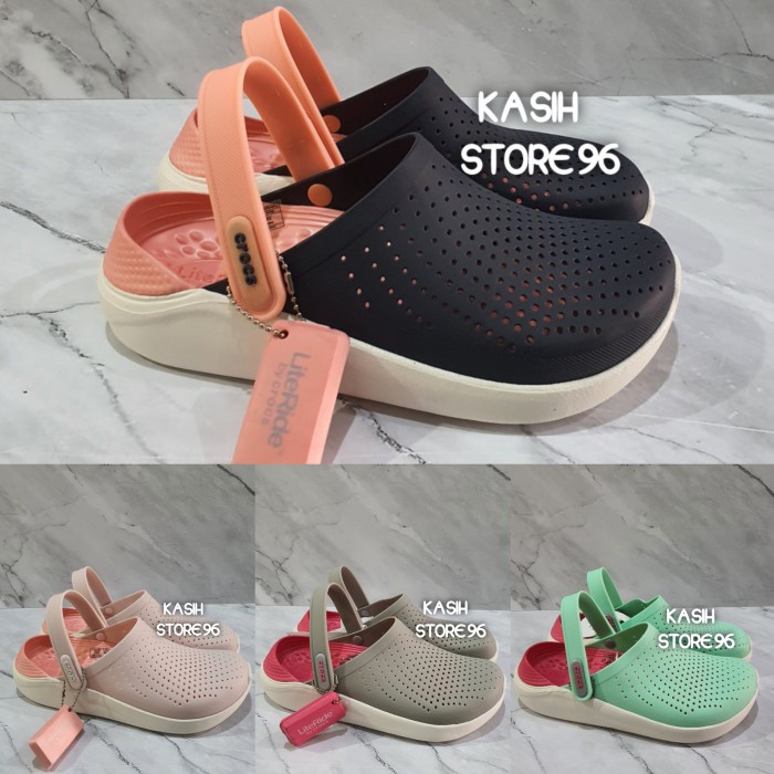 CROCS / CROCS WANITA / SEPATU WANITA / LITERIDE CLOG ORIGINAL - Putih Pink, 36