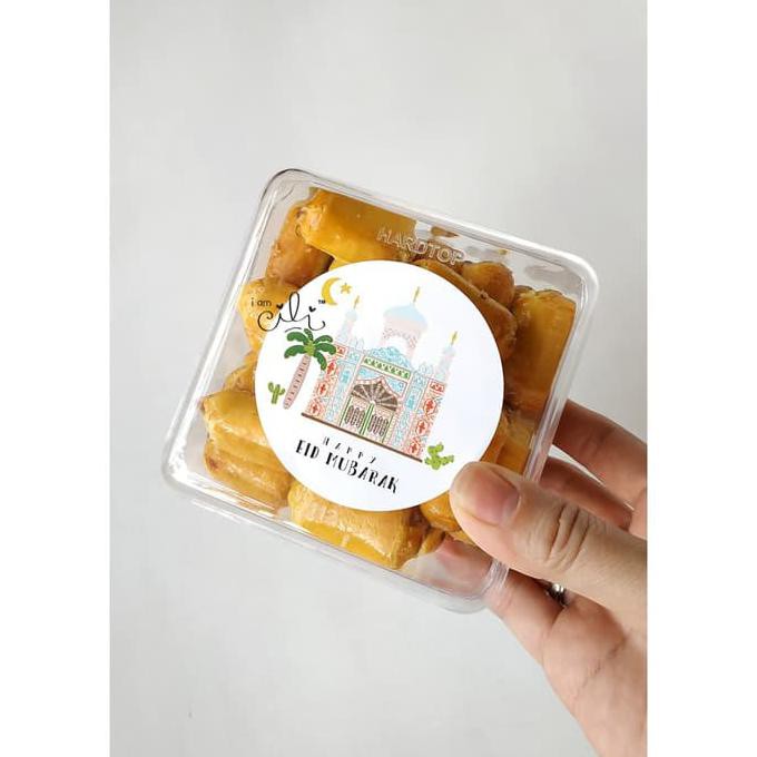 

(SIF036)stiker bulat toples kue kering tema lebaran isi 32 stiker