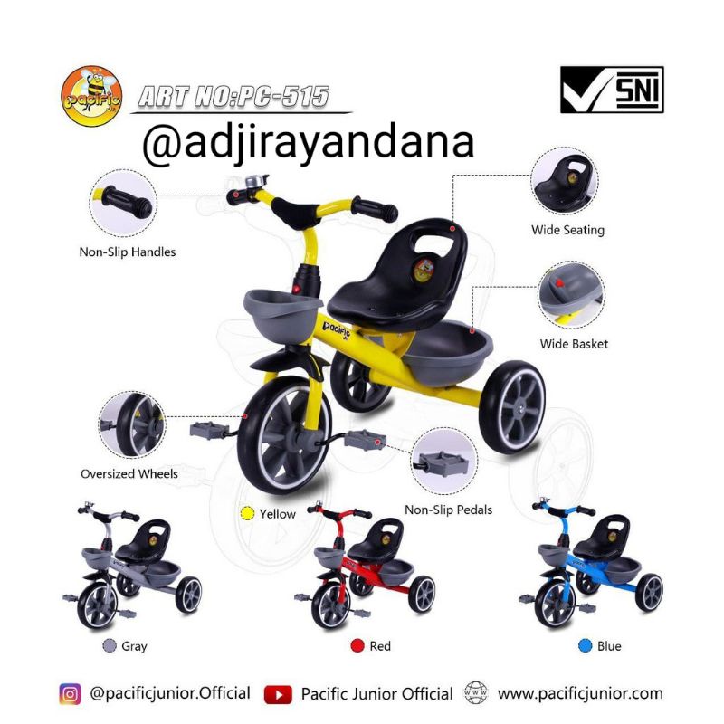SEPEDA RODA TIGA ANAK 515 PACIFIC