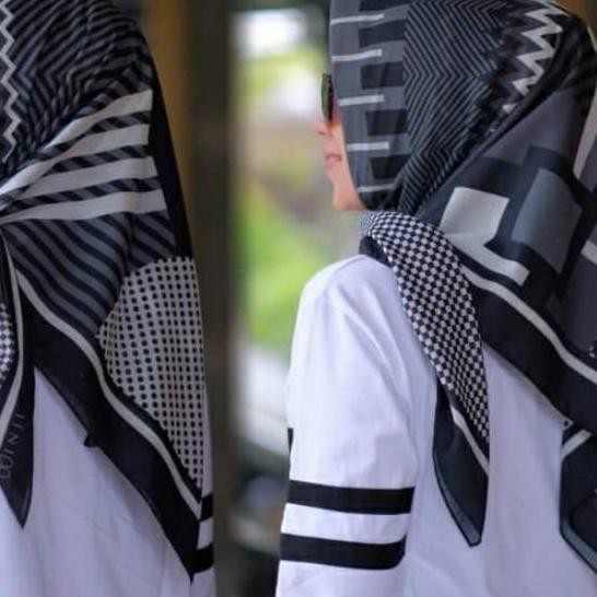 [CDK] TERLARIS KERUDUNG VOAL PREMIUM PRINT //DENAY KW MOTIF INJI HITAM ABU NEW ✅