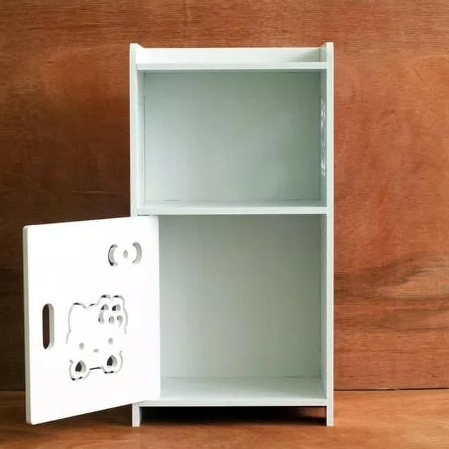 Lemari Kabinet Mini Portable bahan kayu WPC Lemari Kecil Nakas