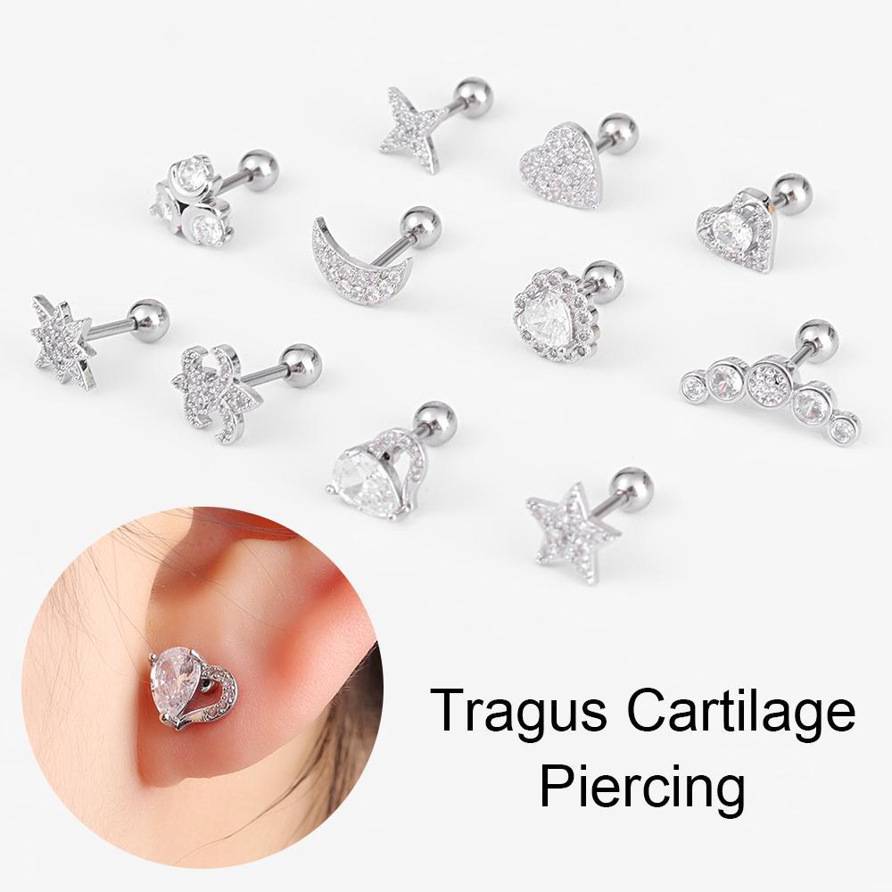 Preva Tragus Tindik Tulang Rawan Aksesoris Fashion Ear Stud Anting Tulang Telinga Helix