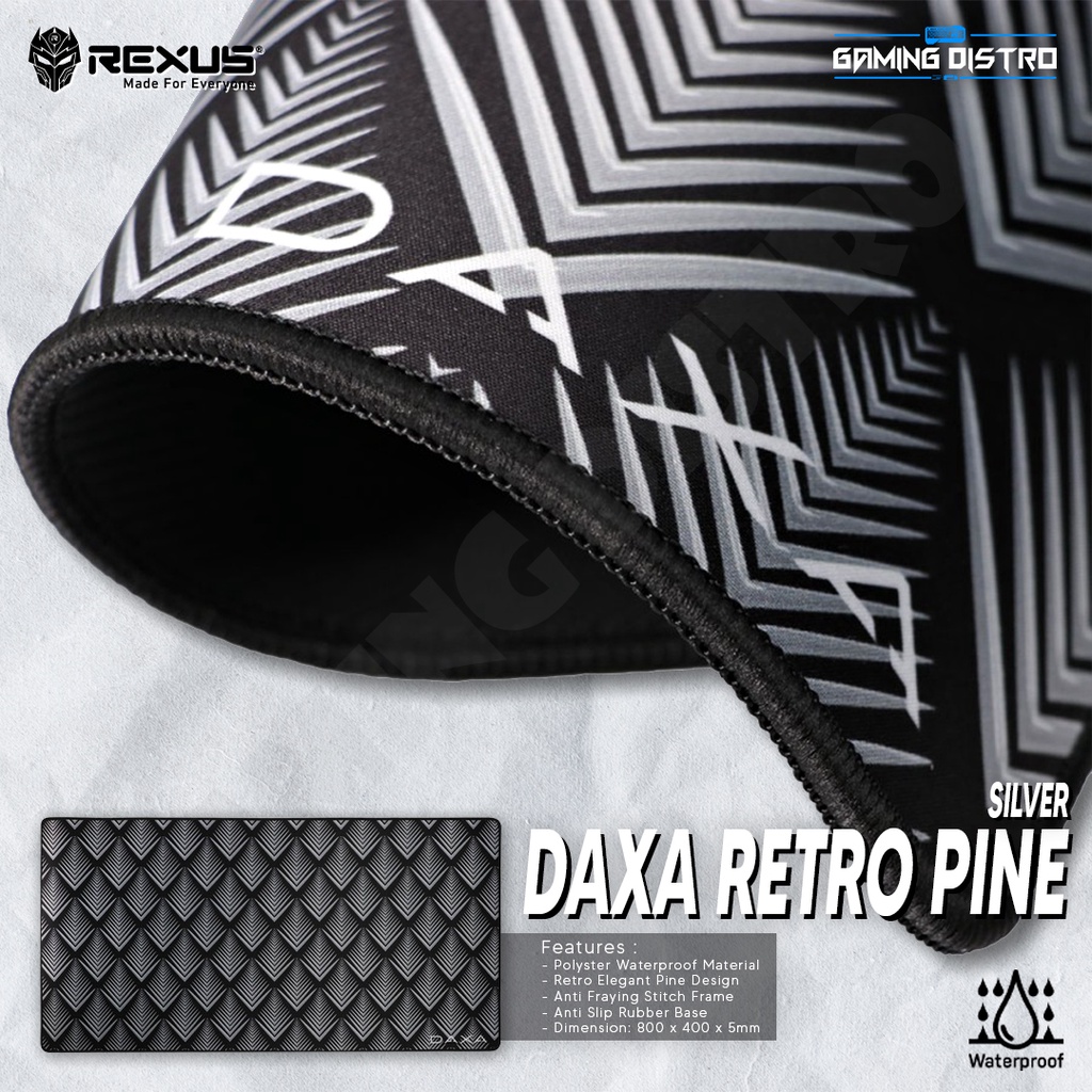 Mousepad Gaming Rexus Daxa Retro Pine Silver XL