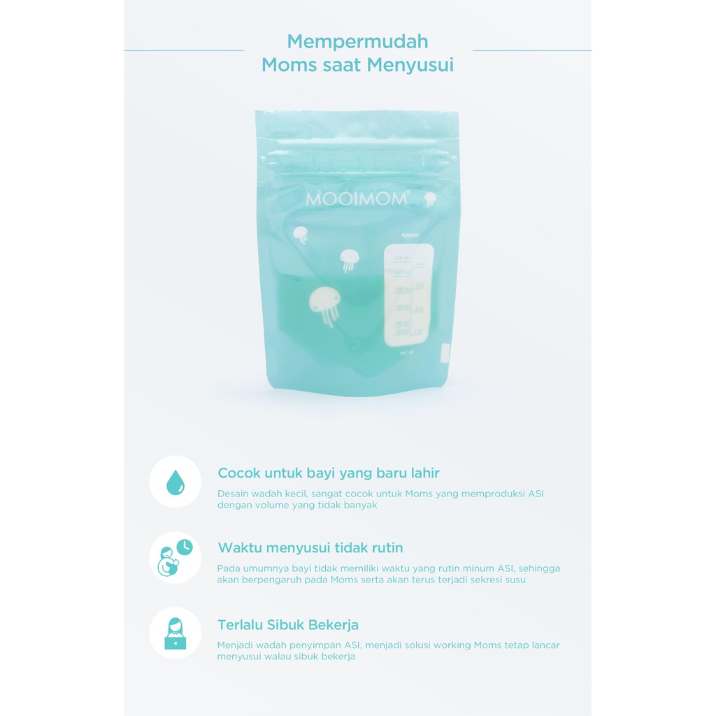 Mooimom Breastmilk Storage Bag 30bags 120ml