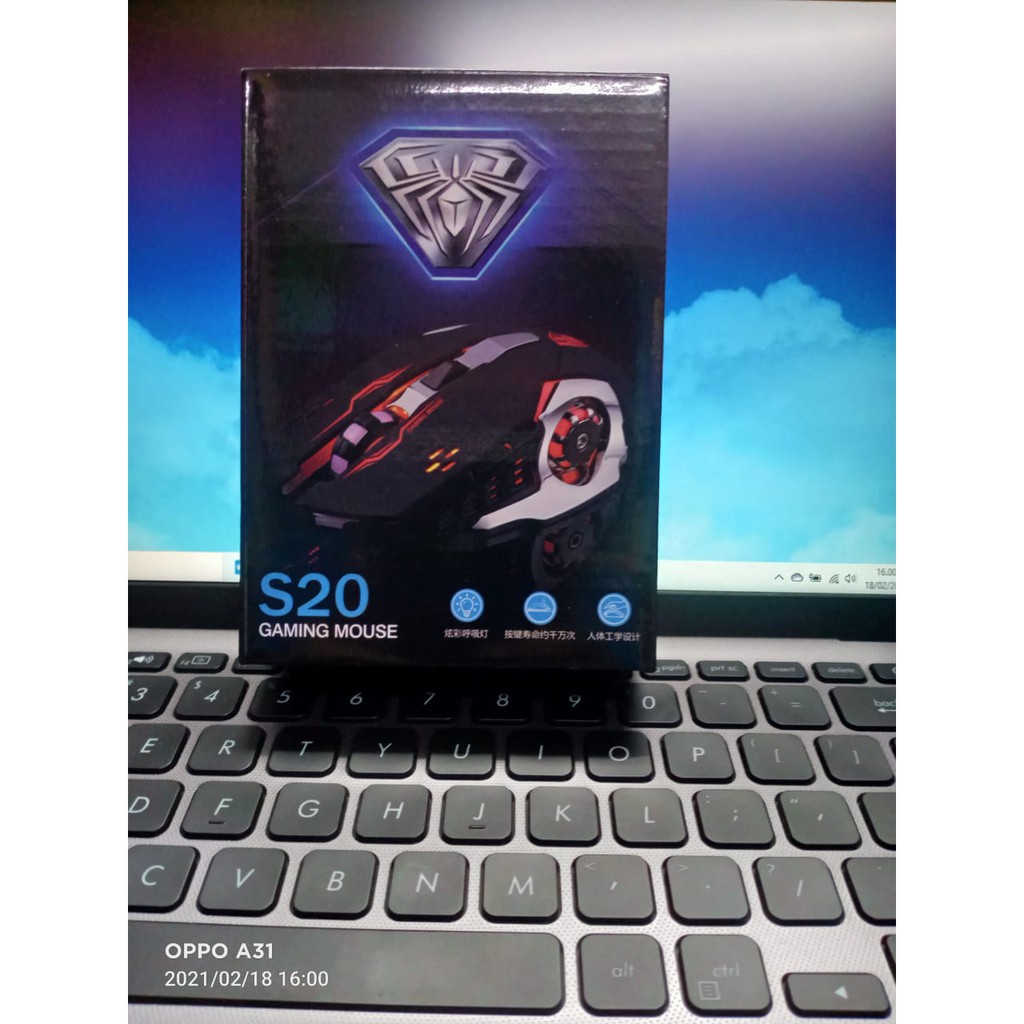 Mouse Gaming AULA S20 – 2400DPI RGB Driver Macro Software