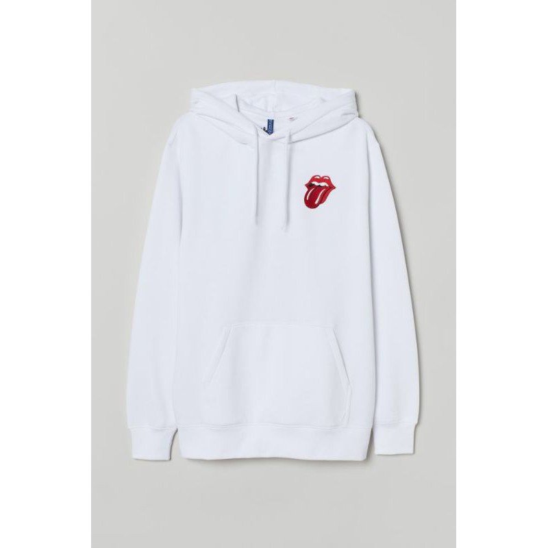 hoodie h&m hnm rolling stones putih