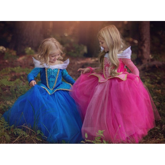 Jual Baju Princess Anak Perempuan Kostum Princess Aurora Dress Princess ...